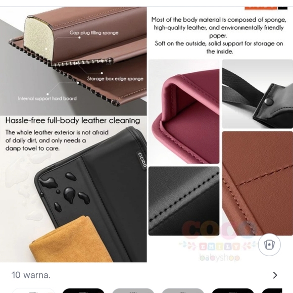 Leather Car Storage Pocket - Picture 5 of 5